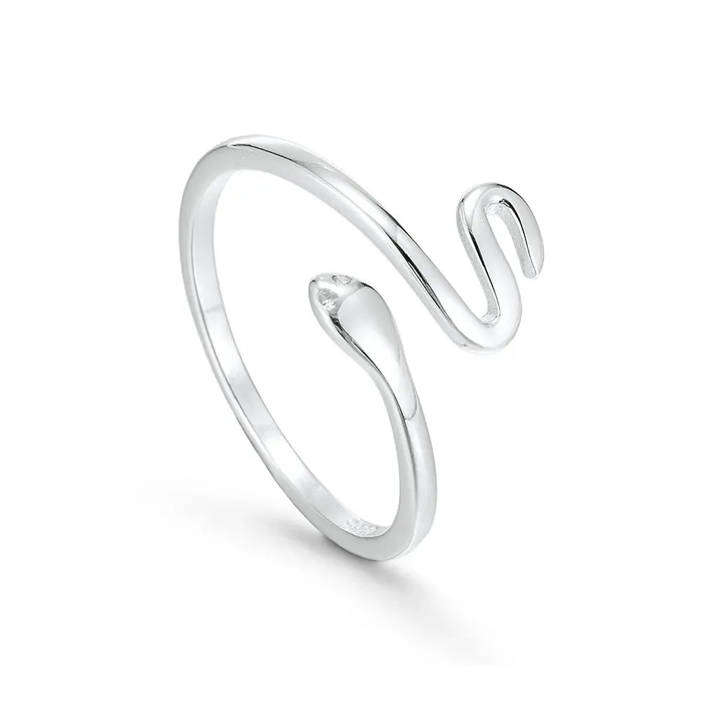 Justerbar ring i sterlingsilver med ormmotiv
