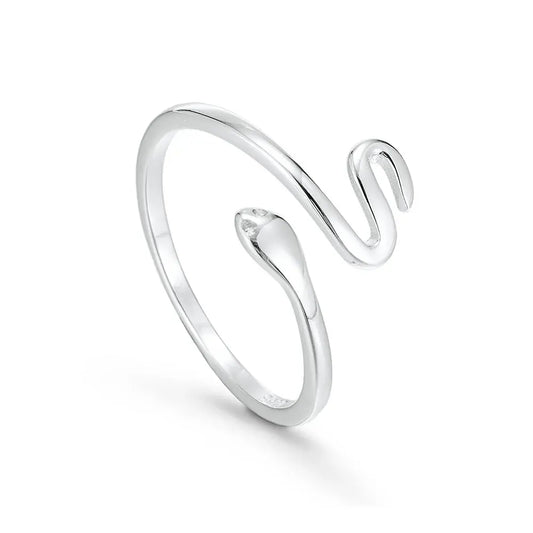 Justerbar ring i sterlingsilver med ormmotiv